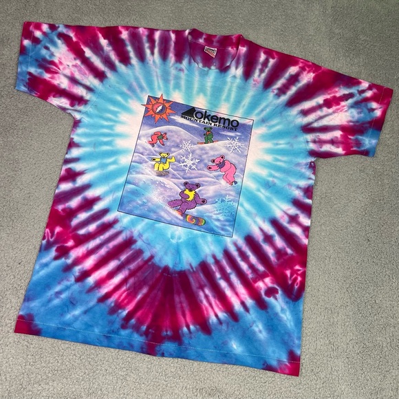 90's GRATEFUL DEAD オールオーバープリント　総柄 Vintage 1990 Grateful Dead Olympic Velodrome T-shirt Full Print